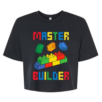 Brick Builder Funny Blocks Building Master Builder Toys Bella+Canvas Jersey Crop Tee