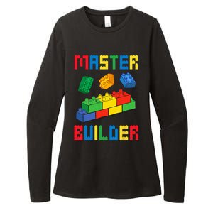 Brick Builder Funny Blocks Building Master Builder Toys Womens CVC Long Sleeve Shirt