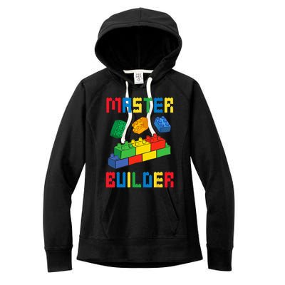 Brick Builder Funny Blocks Building Master Builder Toys Women's Fleece Hoodie