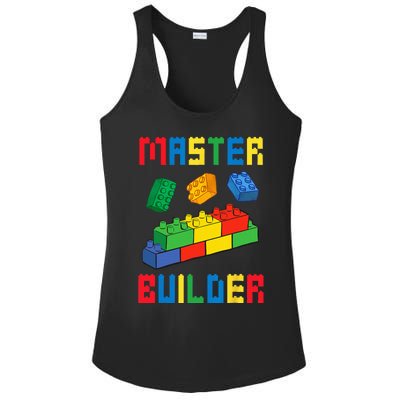 Brick Builder Funny Blocks Building Master Builder Toys Ladies PosiCharge Competitor Racerback Tank