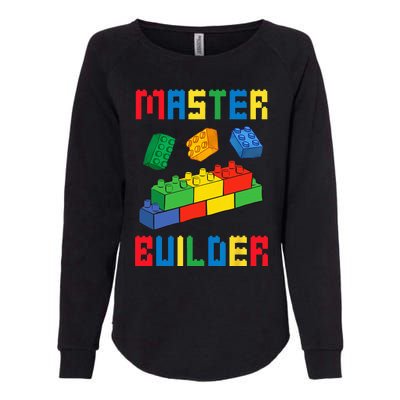 Brick Builder Funny Blocks Building Master Builder Toys Womens California Wash Sweatshirt