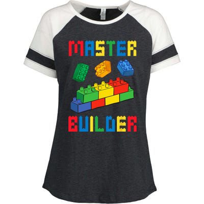 Brick Builder Funny Blocks Building Master Builder Toys Enza Ladies Jersey Colorblock Tee