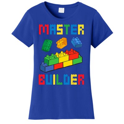 Brick Builder Funny Blocks Building Master Builder Toys Women's T-Shirt