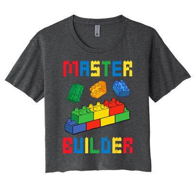 Brick Builder Funny Blocks Building Master Builder Toys Women's Crop Top Tee