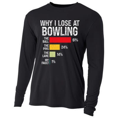 Bowling Bowler Funny Bowling Player Lover Team Pun Cooling Performance Long Sleeve Crew