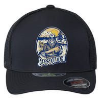 Bassquatch! Bass Fisherman Sasquatch Funny Bigfoot Fishing Flexfit Unipanel Trucker Cap