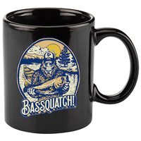 Bassquatch! Bass Fisherman Sasquatch Funny Bigfoot Fishing 11oz C Handle Ceramic Mug