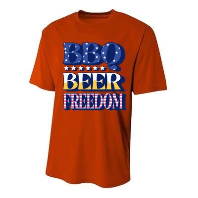 Bbq Beer Freedom Quote Gift Performance Sprint T-Shirt