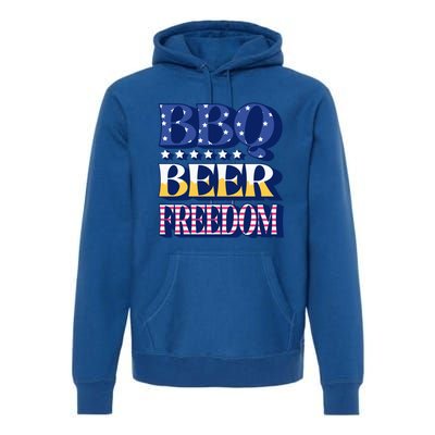 Bbq Beer Freedom Quote Gift Premium Hoodie