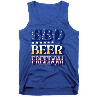 Bbq Beer Freedom Quote Gift Tank Top