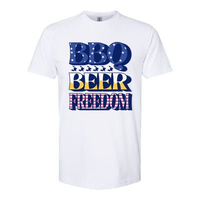 Bbq Beer Freedom Quote Gift Softstyle® CVC T-Shirt