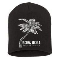 Bora Bora French Polynesia Palm Tree Short Acrylic Beanie