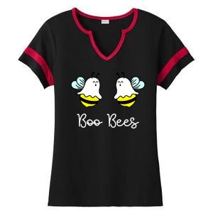 Boo Bees Funny Halloween Ladies Halftime Notch Neck Tee