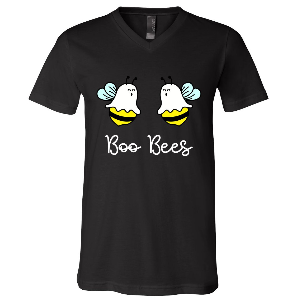Boo Bees Funny Halloween V-Neck T-Shirt