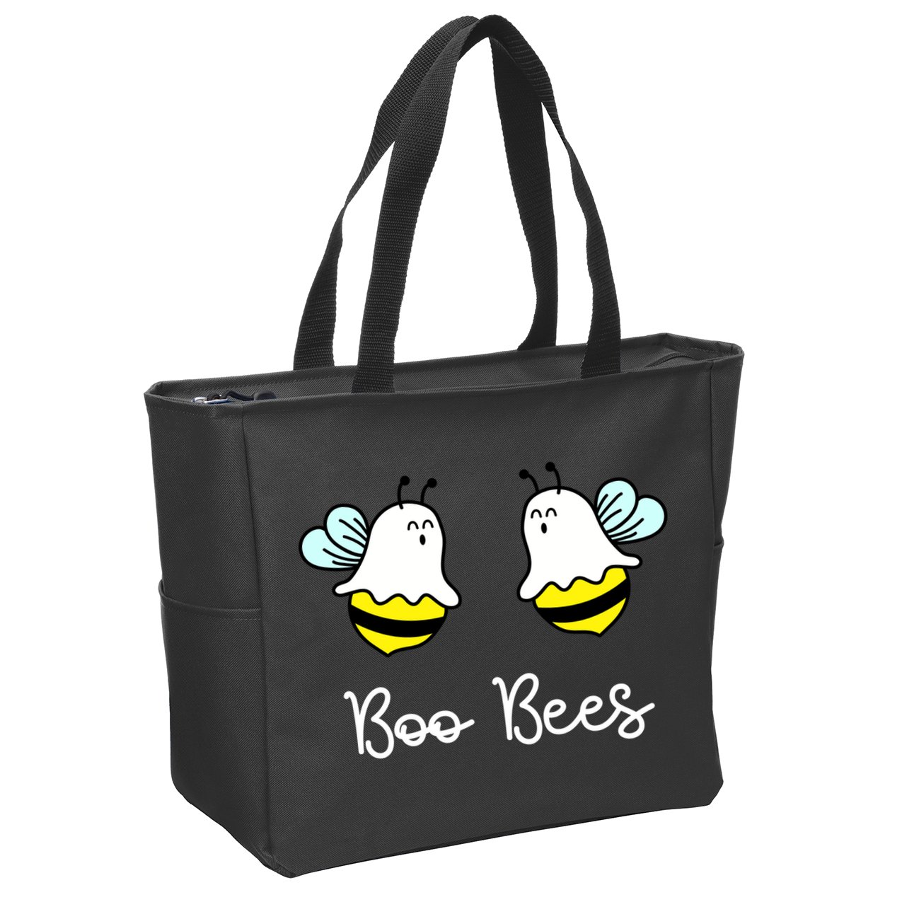 Boo Bees Funny Halloween Zip Tote Bag
