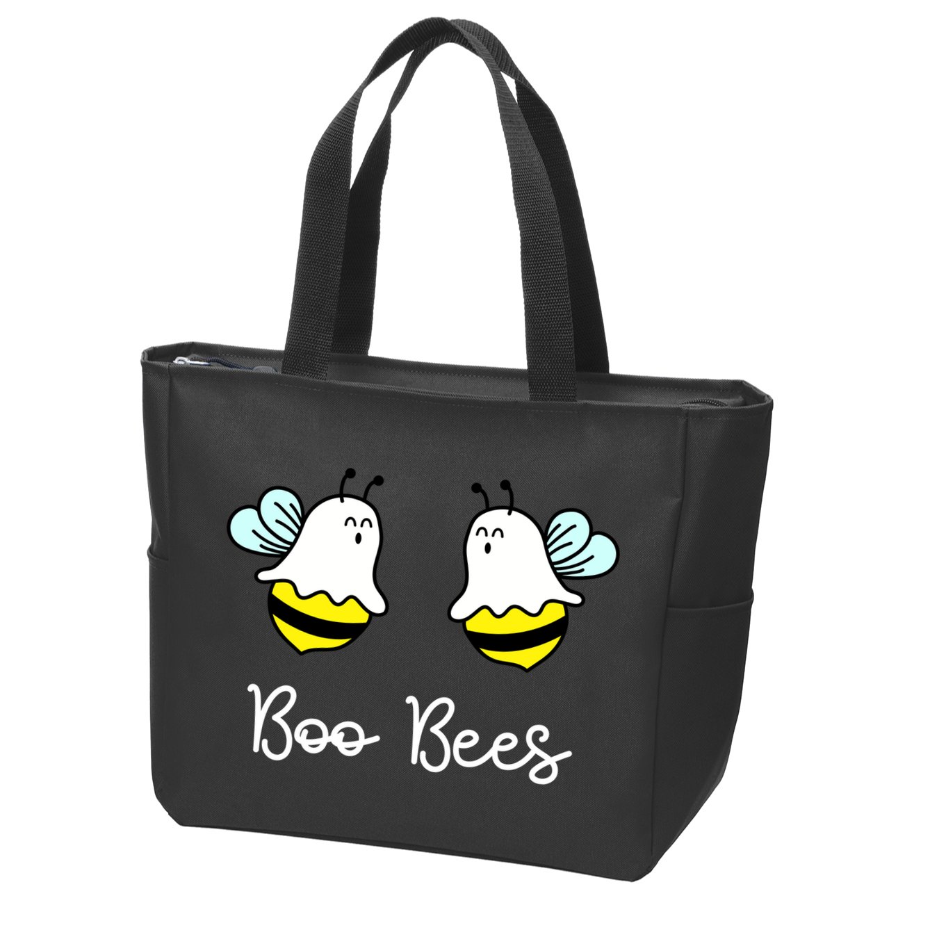 Boo Bees Funny Halloween Zip Tote Bag