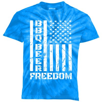 Bbq Beer Freedom Meaningful Gift American Usa Voting 2020 Great Gift Kids Tie-Dye T-Shirt