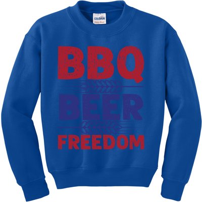 Bbq Beer Freedom Celebration Top Gift Kids Sweatshirt