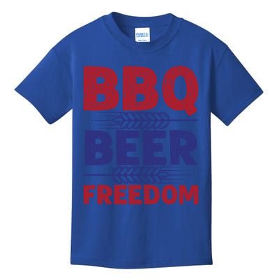 Bbq Beer Freedom Celebration Top Gift Kids T-Shirt