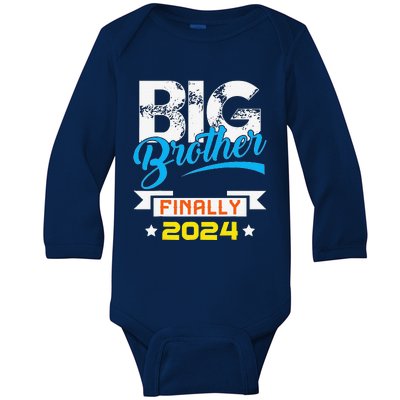 Big Brother Finally 2024 Pregnancy Announcement Baby Shower Baby Long Sleeve Bodysuit