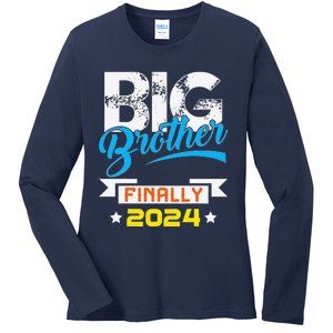 Big Brother Finally 2024 Pregnancy Announcement Baby Shower Ladies Long Sleeve Shirt