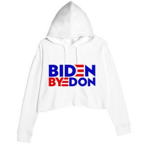 Biden Byedon Funny Politcal Anti Biden Crop Fleece Hoodie