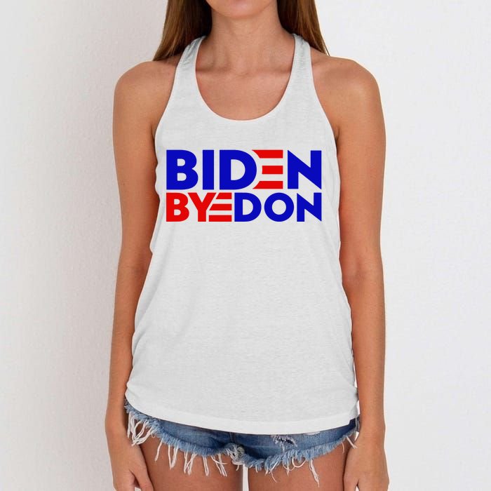 Biden Byedon Funny Politcal Anti Biden Women's Knotted Racerback Tank