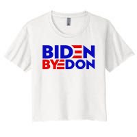 Biden Byedon Funny Politcal Anti Biden Women's Crop Top Tee