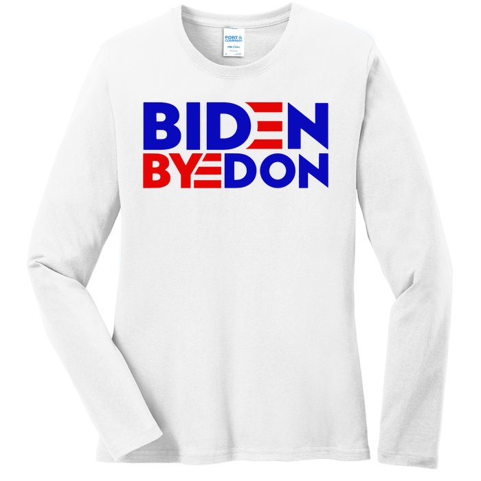 Biden Byedon Funny Politcal Anti Biden Ladies Long Sleeve Shirt