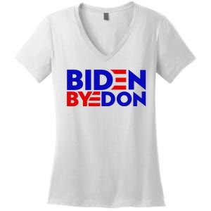 Biden Byedon Funny Politcal Anti Biden Women's V-Neck T-Shirt