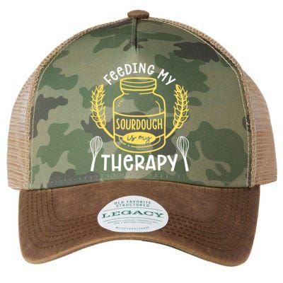 Bread Baking Feeding My Sourdough Is My Therapy Bread Baker Cool Gift Legacy Tie Dye Trucker Hat