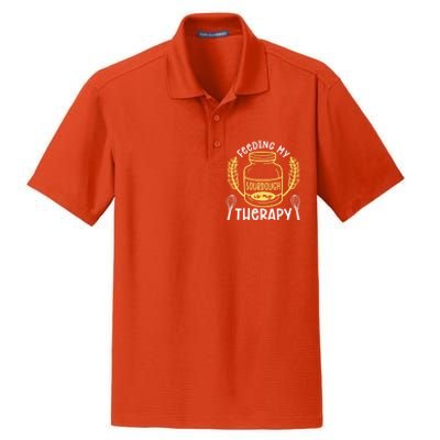 Bread Baking Feeding My Sourdough Is My Therapy Bread Baker Cool Gift Dry Zone Grid Polo