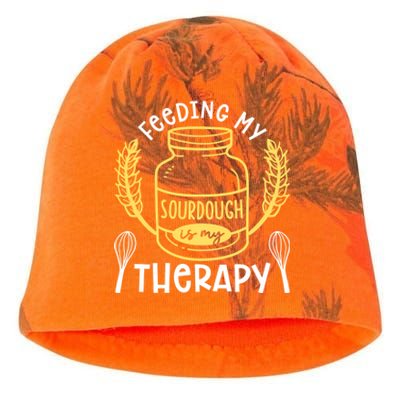 Bread Baking Feeding My Sourdough Is My Therapy Bread Baker Cool Gift Kati - Camo Knit Beanie