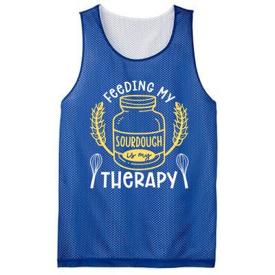 Bread Baking Feeding My Sourdough Is My Therapy Bread Baker Cool Gift Mesh Reversible Basketball Jersey Tank