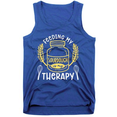 Bread Baking Feeding My Sourdough Is My Therapy Bread Baker Cool Gift Tank Top