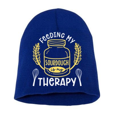 Bread Baking Feeding My Sourdough Is My Therapy Bread Baker Cool Gift Short Acrylic Beanie