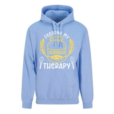 Bread Baking Feeding My Sourdough Is My Therapy Bread Baker Cool Gift Unisex Surf Hoodie