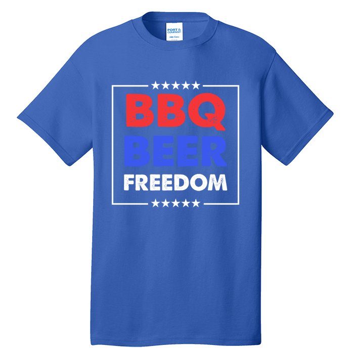 Bbq Beer Freedom Gift Bbq Beer Freedom Great Gift Tall T-Shirt