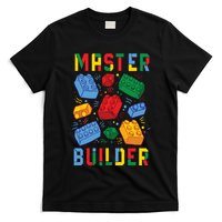 Brick Builder Funny Blocks Building Master Builder T-Shirt