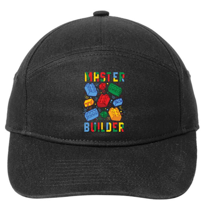 Brick Builder Funny Blocks Building Master Builder 7-Panel Snapback Hat