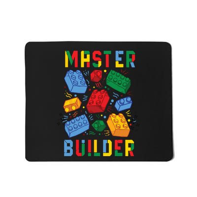 Brick Builder Funny Blocks Building Master Builder Mousepad