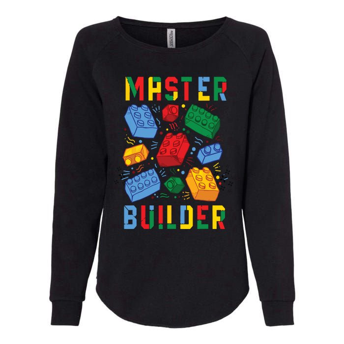 Brick Builder Funny Blocks Building Master Builder Womens California Wash Sweatshirt