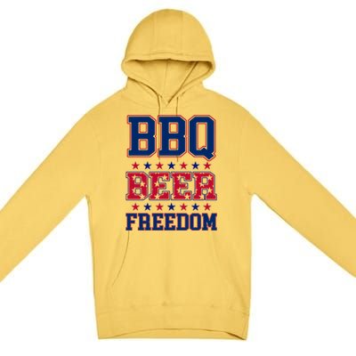 Bbq Beer Freedom Funny Republican Design Gift Premium Pullover Hoodie