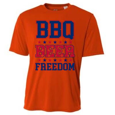 Bbq Beer Freedom Funny Republican Design Gift Cooling Performance Crew T-Shirt