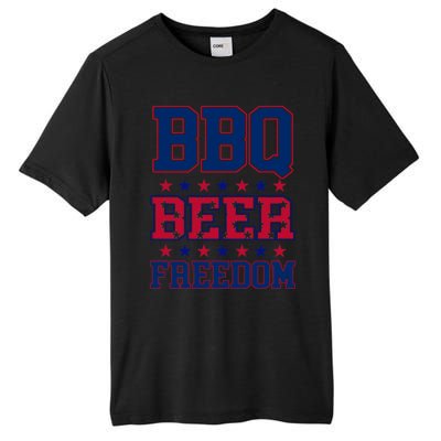 Bbq Beer Freedom Funny Republican Design Gift Tall Fusion ChromaSoft Performance T-Shirt