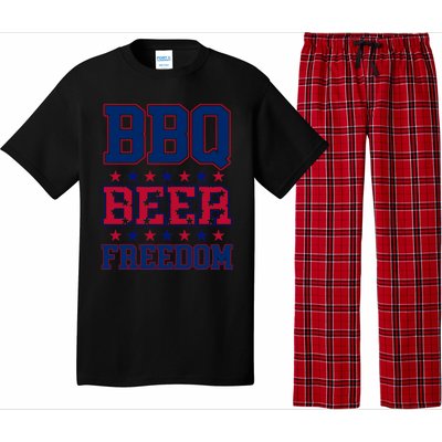 Bbq Beer Freedom Funny Republican Design Gift Pajama Set