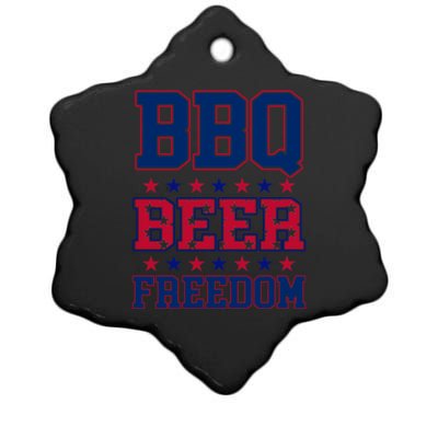 Bbq Beer Freedom Funny Republican Design Gift Ceramic Star Ornament