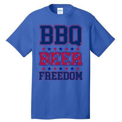 Bbq Beer Freedom Funny Republican Design Gift Tall T-Shirt