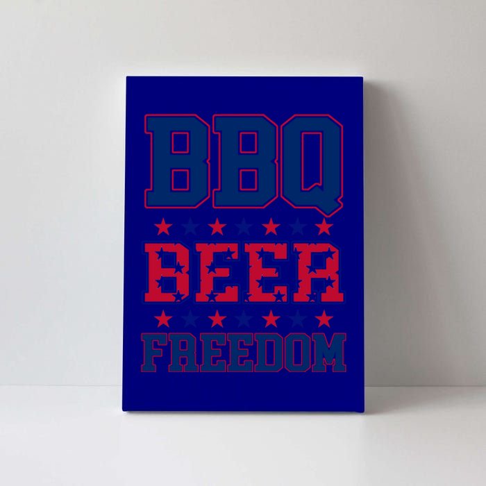 Bbq Beer Freedom Funny Republican Design Gift Canvas