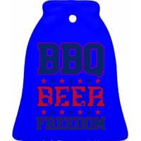 Bbq Beer Freedom Funny Republican Design Gift Ceramic Bell Ornament